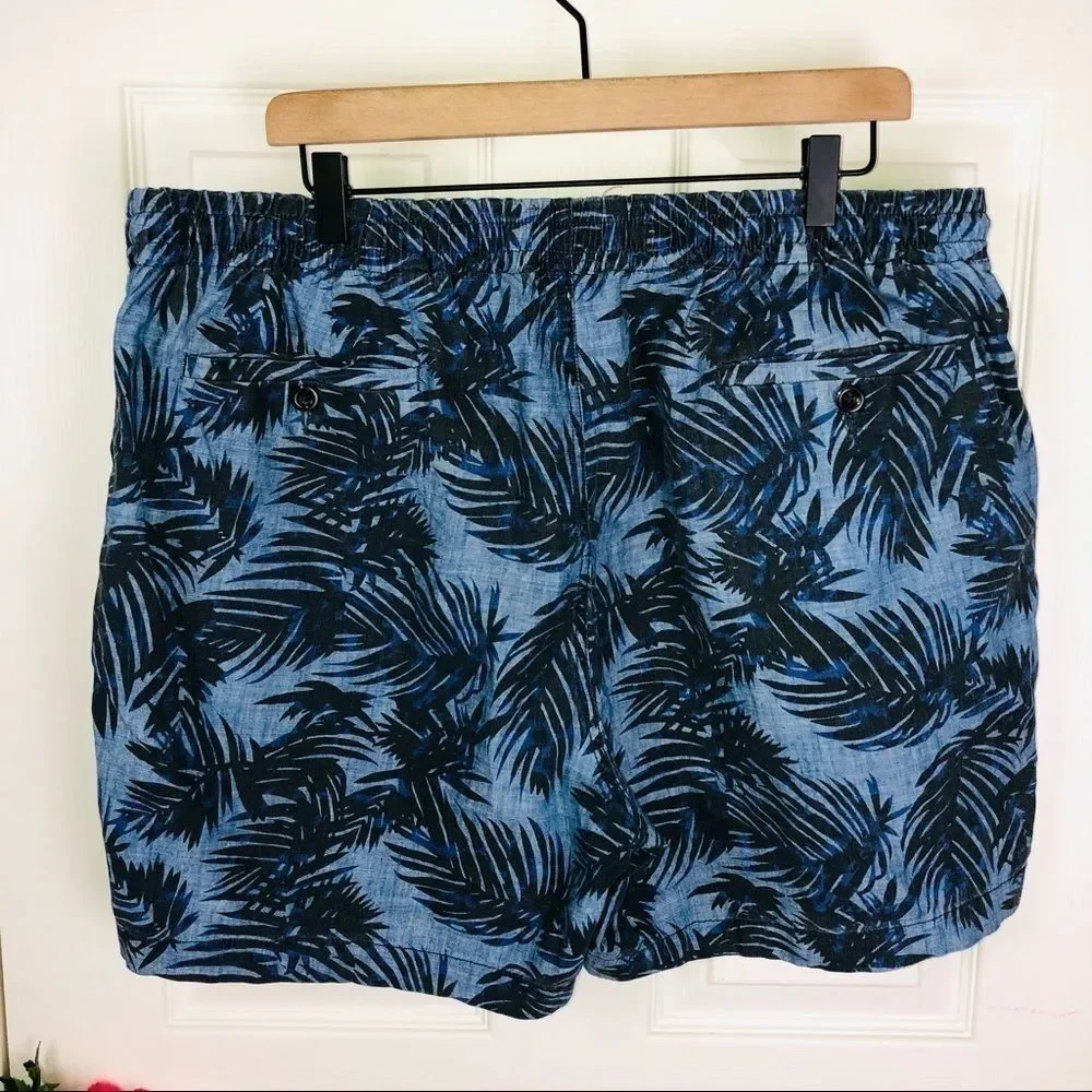 J. Crew printed cotton shorts chambray size xl